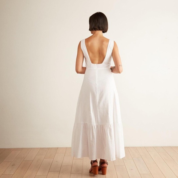 Paloma Wool Laura Dress in White 100% Cotton Size 34 US 2 - Picture 3 of 14